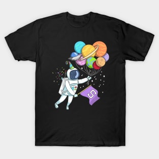 Kids Astronaut 5 Years Old Birthday T-Shirt